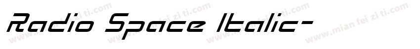 Radio Space Italic字体转换